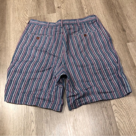 Vtg 80s Woolrich Multicolor Striped Cotton Shorts Men’s 35 Blue Green Red Yellow - Picture 2 of 7